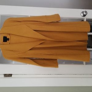 Tahari Boiled Wool Open Front Jacket